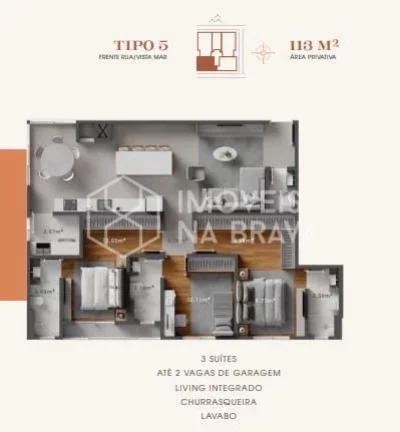 Imagem APARTAMENTO 3 DORMITORIOS A VENDA FRENTE MAR EM NAVEGANTES-SC