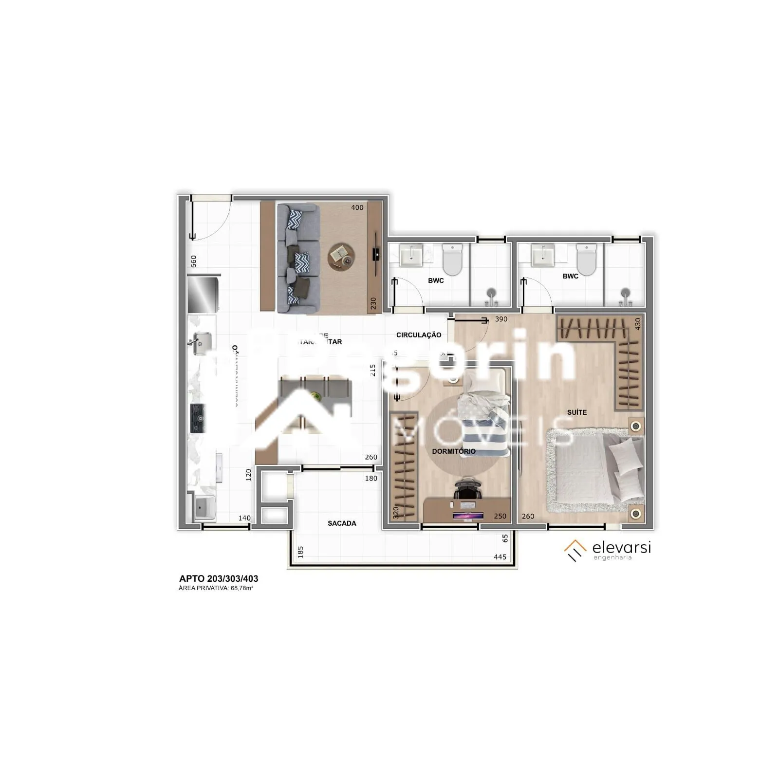 Imagem Apartamento à venda em Pinhais, Centro, com 3 quartos, 73,45m²
