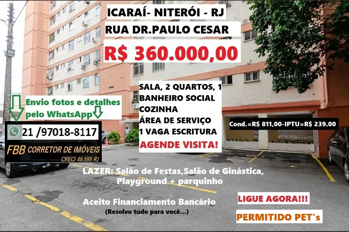 Apartamento com 2 Quartos à Venda, 50 m² em Icaraí - Niterói