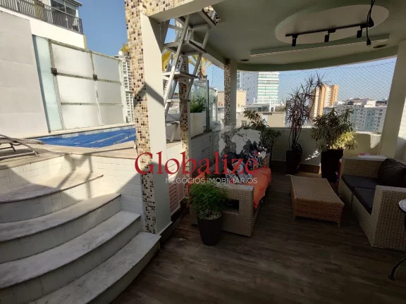 Imagem Cobertura Duplex de CINEMA com vista mar totalmente reformada no bairro da Ponta da Praia em Santos (SP) por R$.2.400.000,00 !