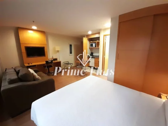 Imagem Flat disponível para locação no Transamérica Executive Jardins, com 28m², 1 dormitório e 1 vaga
