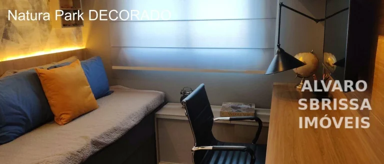 Imagem Apartamento com 3 dormitórios sendo uma suíte em condomínio park, cercado de vegetação, lagos, peixes, locais agradáveis para relaxar e área de lazer