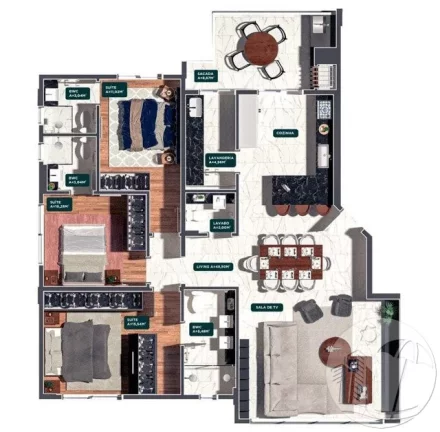 Imagem VIVA O EXTRAORDINÁRIO Apartamento Único no Ed. Torre de Booz
