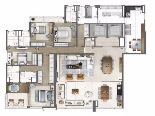Imagem Apartamento para venda com 4 dormitórios em Vila Olímpia São Paulo SP, apartment in São Paulo Brazil, one sixty by yoo