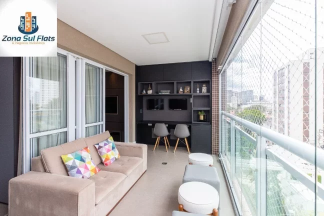 Foto do imóvel Apartamento Mobiliado à Venda No Brooklin Com 2 Dormitórios Sendo1 Suíte e 1 Vaga em RUA DAS MARGARIDAS