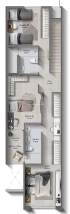 Imagem Casa em Morada de Laranjeiras 3 quartos com suíte