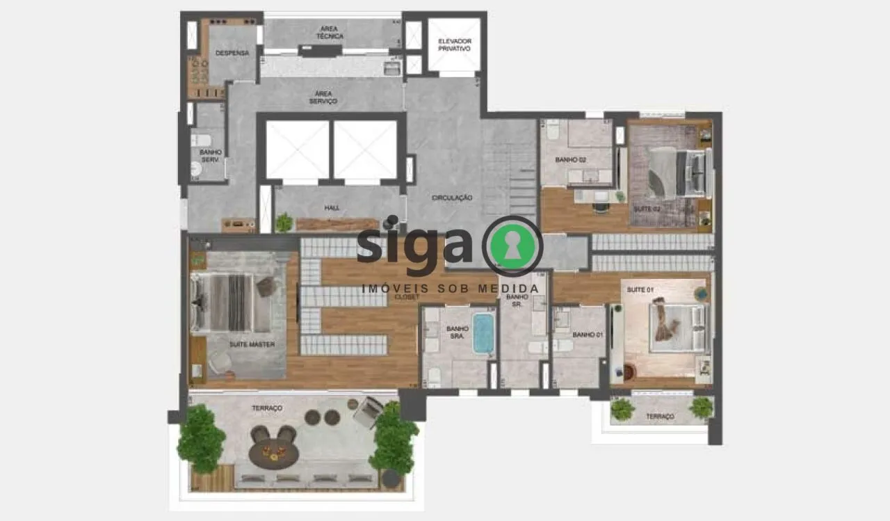 Imagem Cobertura Duplex para venda em Moema 03 suítes, São Paulo - SP
