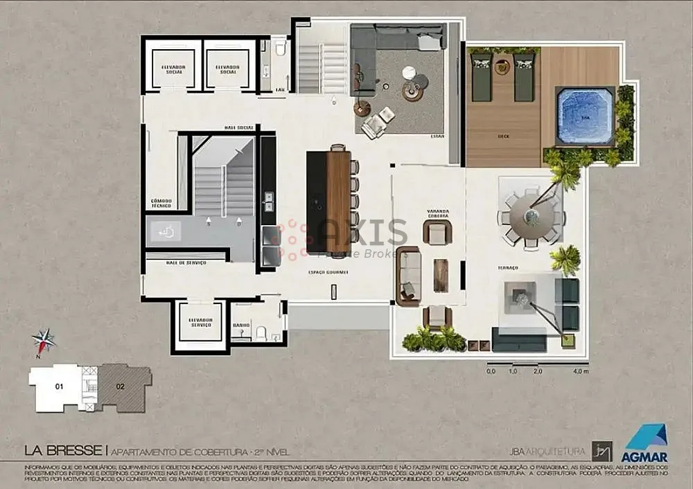 Imagem Apartamento 4 quartos no Vila da Serra - Lazer completo