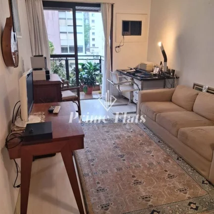 Foto do imóvel Flat disponível para locação no Condomínio Edifício Flat London Residence Service, com 42m², 1 dormitório e 1 vaga em Alameda Jaú