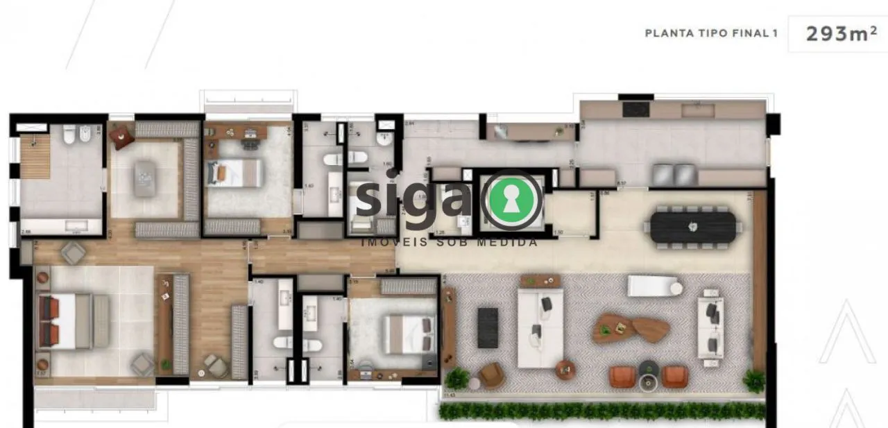 Imagem Apartamento mobiliado para venda no Itaim Bibi 03 suítes, São Paulo - SP