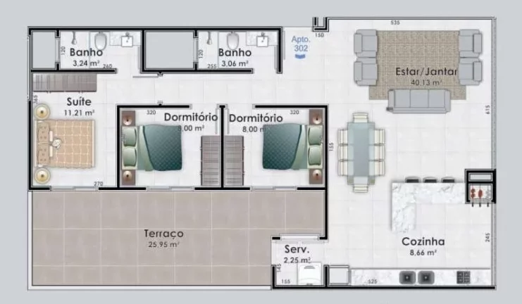 Imagem Turquesa - Apartamento à venda no bairro Zona Nova - Capão da Canoa/RS