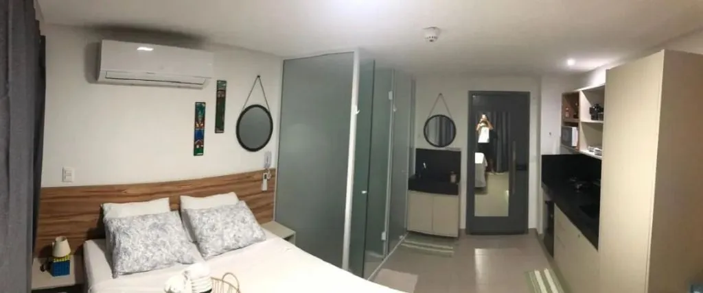 Imagem Flat moderno no Jardim Oceania com jacuzzi privativa, totalmente mobiliado, lazer na cobertura e localização privilegiada em João Pessoa.