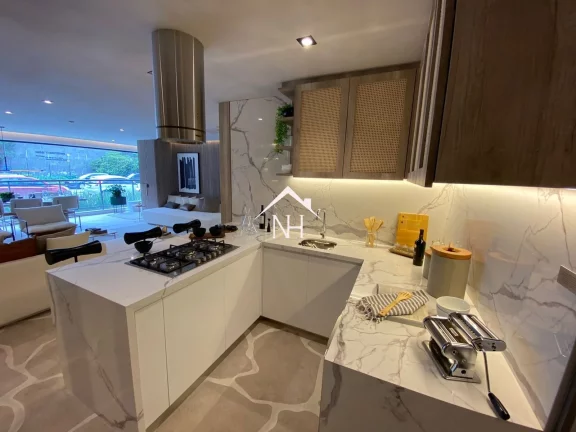 Imagem apartamento 154m com Hall Privativo,3 suítes (1 master), 2 Vagas,Varanda Gourmet,Piscina,Deck,Academia,Salão de Festas,Lounge externo c/ churrasqueira