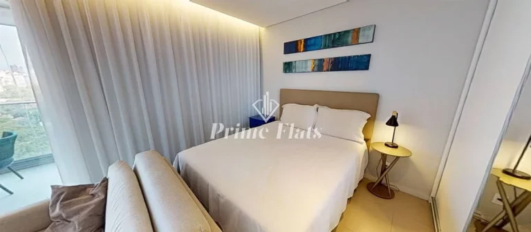 Imagem Flat disponível para locação no VHouse por JFL Living, com 44m², 1 dormitório, e 1 vaga de garagem