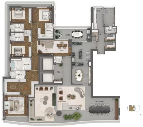 Imagem Vista Cyrela Furnished by Armani/Casa, apartamento à venda com 4 dormitórios em Jardim Guedala São Paulo SP, apartment for sale in São Paulo Brazil