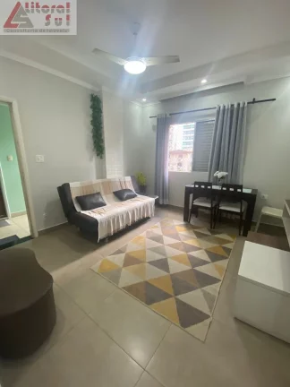 Imagem Apartamento à venda em Praia Grande-SP, bairro Tupi: 1 quarto, 1 sala, 1 banheiro, 60m² de área. Confira!