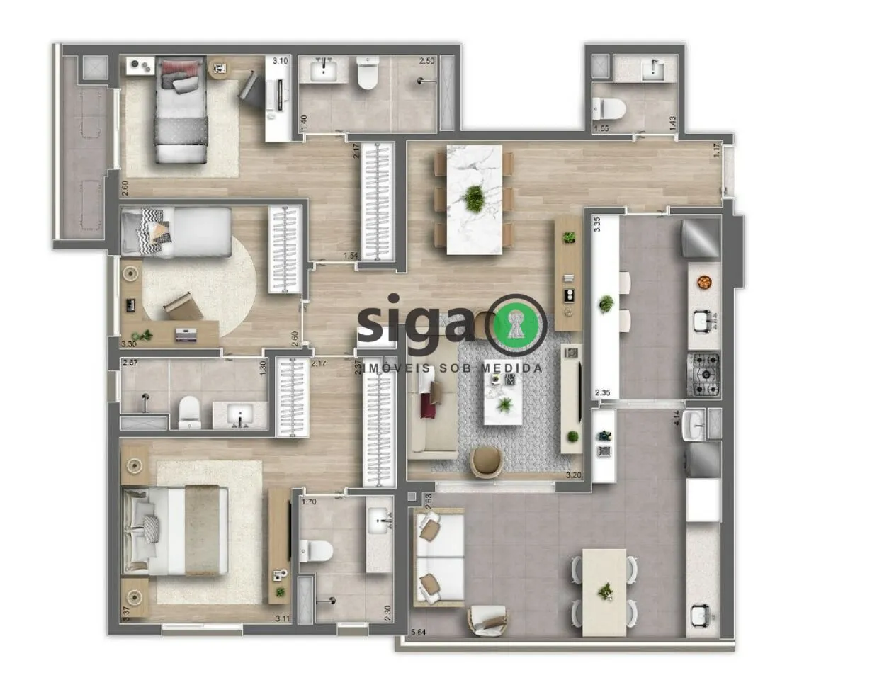 Imagem Apartamento para venda no Butantã 03 suítes, São Paulo - SP