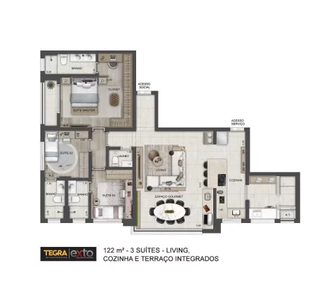 Imagem LEDGE BROOKLIN - EXTO - Studio de 40m², ótima localização, próximo ao Shopping D...D e da Berrini!!