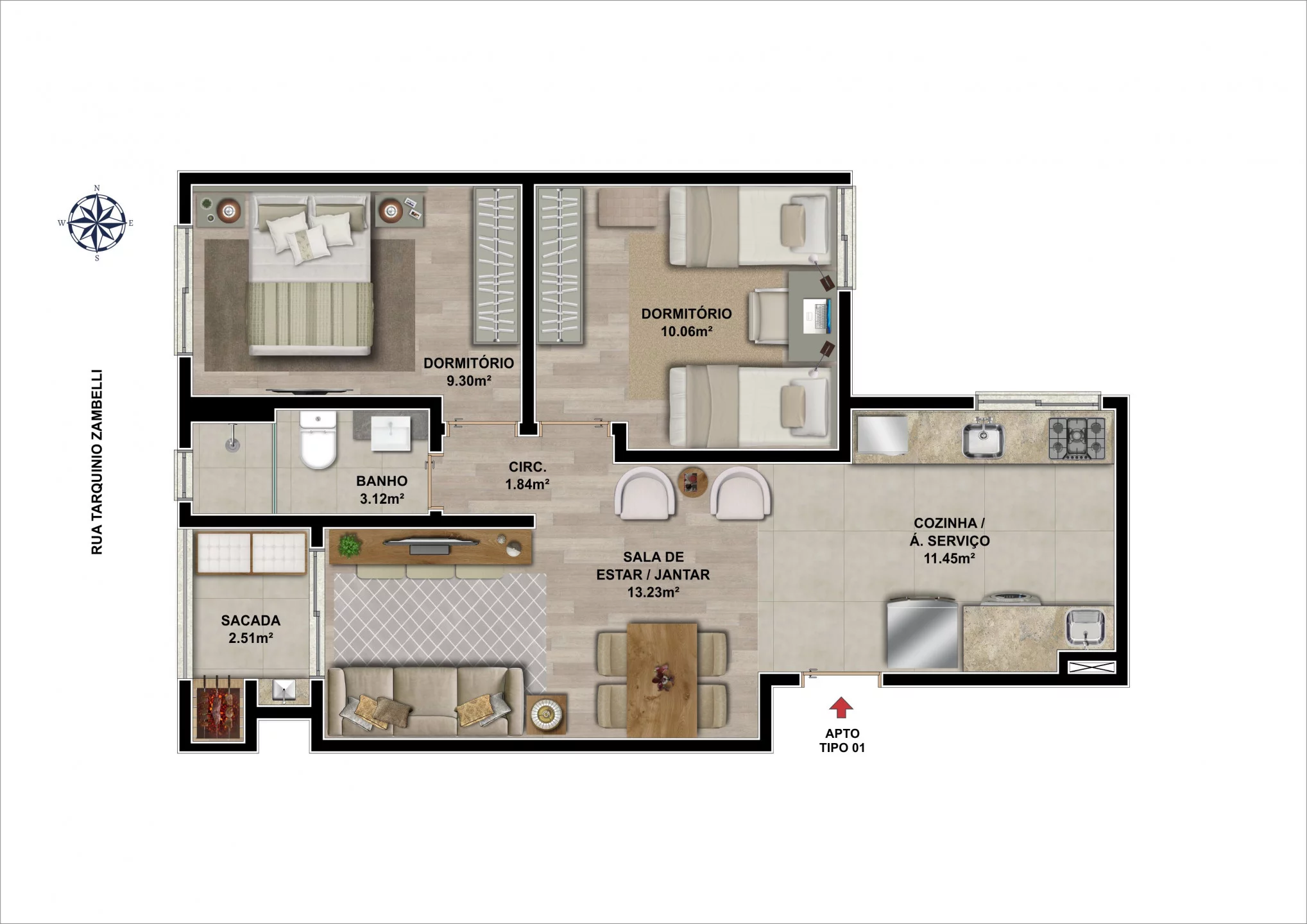 Imagem Apartamento 3 quartos sendo 3 suítes para venda no bairro Nossa Senhora de Lourdes em Caxias do Sul