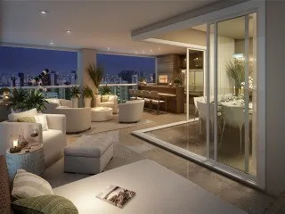 Imagem Apartamento de luxo no Campo Belo: 4 quartos, 4 suítes e 4 vagas de garagem no Condomínio Blanc Campo.