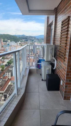 Imagem Apartamento com 1 dormitório com lazer completo, andar alto e vaga demarcada à venda, 44 m² por R$ 636.000 - Campo Grande - Santos/SP