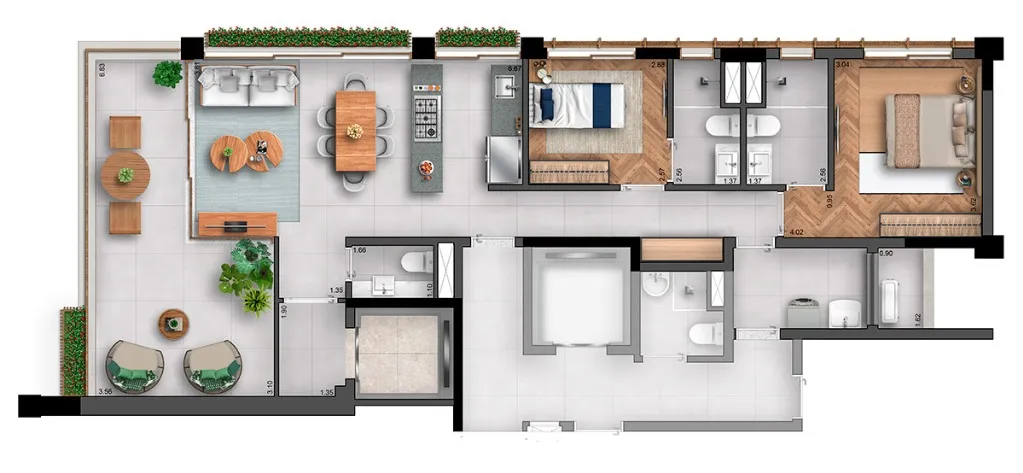Imagem Cobertura duplex em Itaim Bibi São Paulo SP, comprar apartamento em Itaim Bibi São Paulo SP, apartment in São Paulo Brazil, apartamento 3 suítes em SP