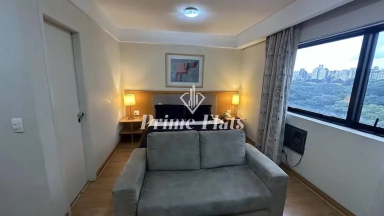 Imagem Flat disponível para venda no Hotel Bienal Suítes, com 28m², 1 dormitório e 1 vaga
