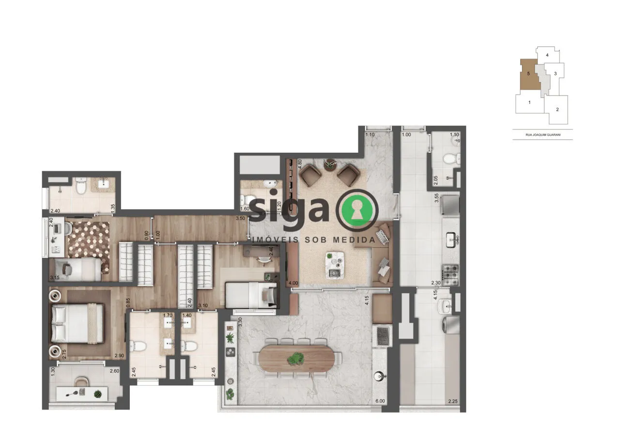 Imagem Apartamento no Brooklin ? 136m², 3 suítes, preço abaixo do mercado