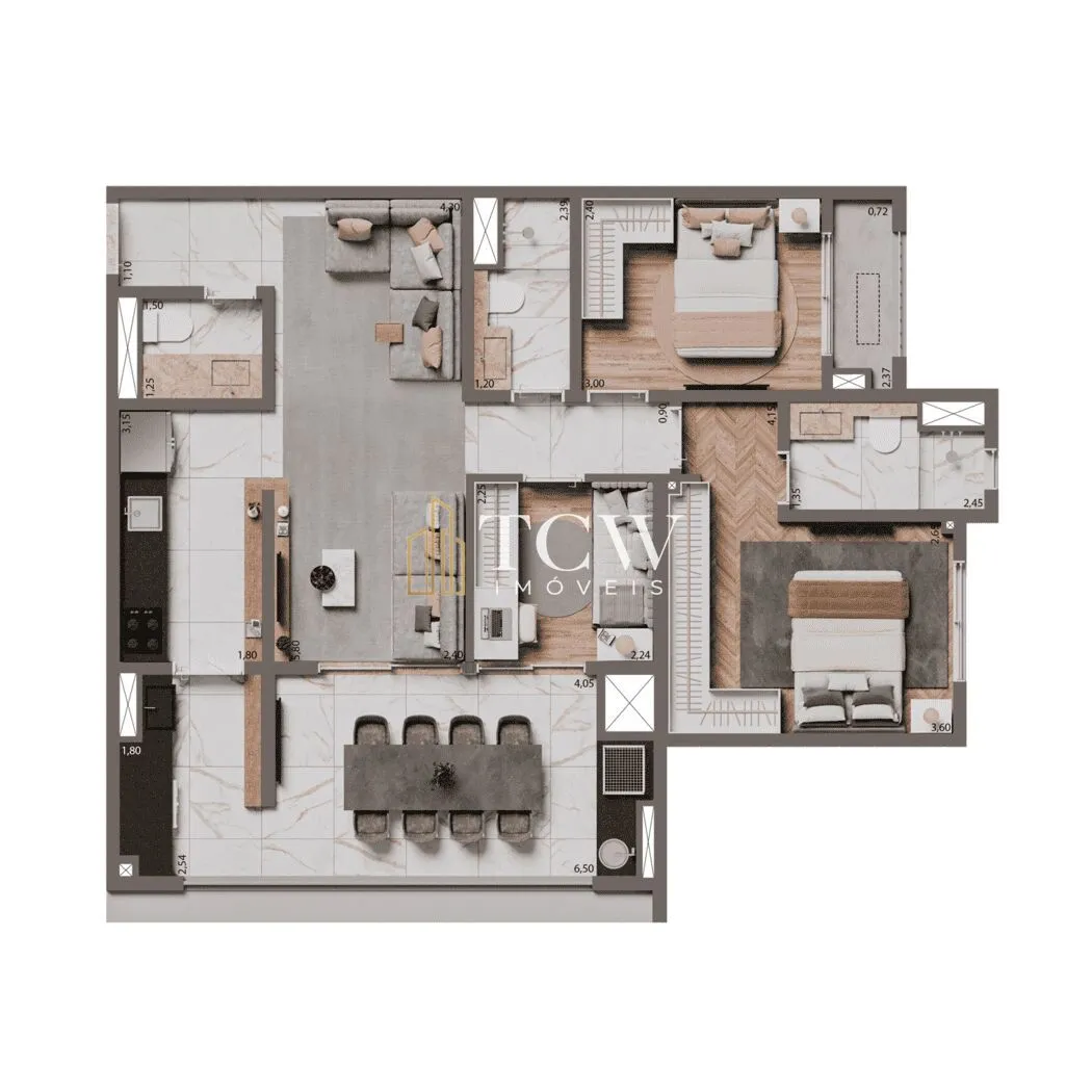 Imagem Apartamento à venda no bairro Brooklin - São Paulo/SP, Zona Sul