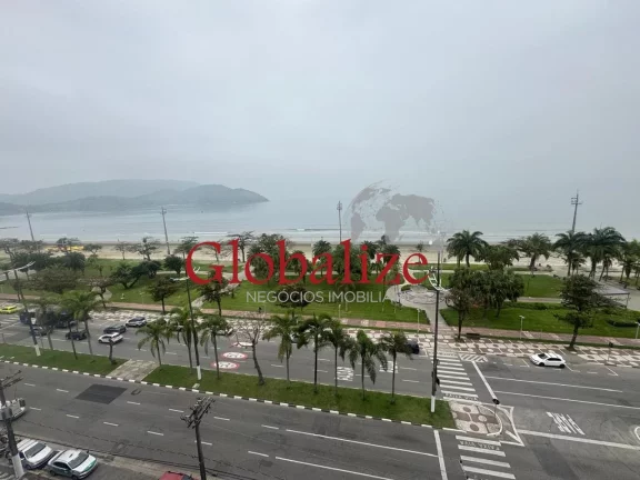 Imagem Apartamento à venda com 77m², 2 quartos, 2 banheiros, varanda frente mar por R$555.000,00 na Aparecida em Santos