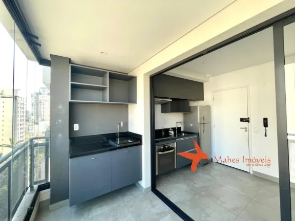 Imagem Apartamento para alugar em São Paulo-SP, Pinheiros: 1 quarto, 1 suíte, 1 sala, 1 banheiro, 1 vaga, 32m² de área.