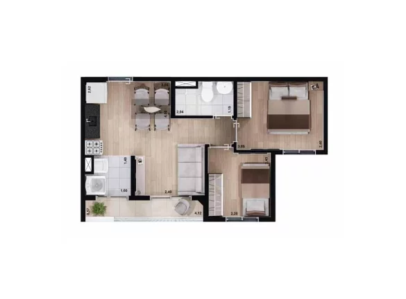 Imagem NORT LIMÃO - ECON - Aptos de 39 a 45m², ótima localização, no coração do bairro do Limão!