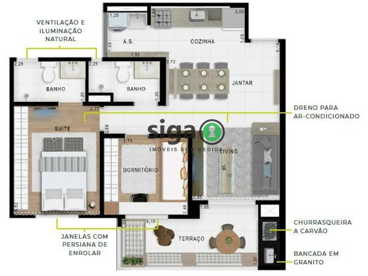 Imagem Apartamento à venda, 2 Quartos, 2 Vagas, 65m², Saúde - SP