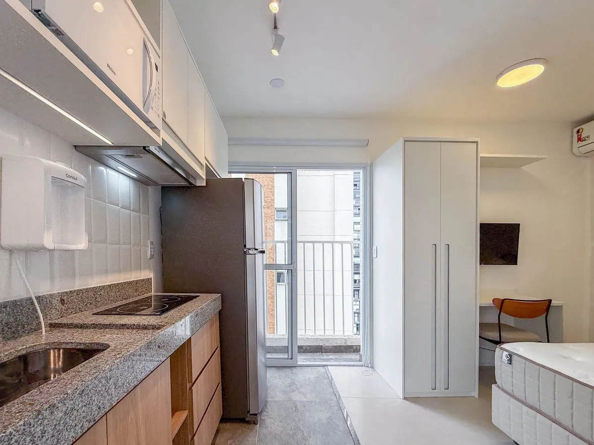 Imagem Apartamento com 1 Quarto para alugar, 18m² - Pinheiros