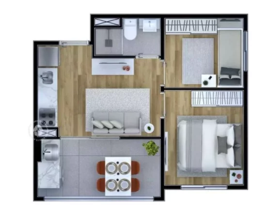 Imagem METROCASA INTERLAGOS - Apto DUPLEX de 67m², 1 DORM, próximo da Estação Jurubatuba da CPTM!