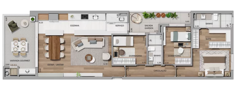 Imagem Apartamento 3 quartos sendo 1 suíte para venda no bairro Petrópolis em Caxias do Sul