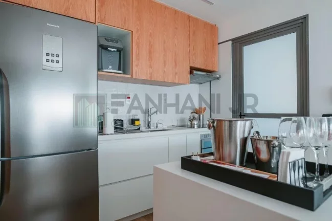 Imagem Apartamento para locação de alto padrão no Jardim América: 1 quarto, 1 suíte, 2 salas, 2 banheiros, 2 vagas, 70m².