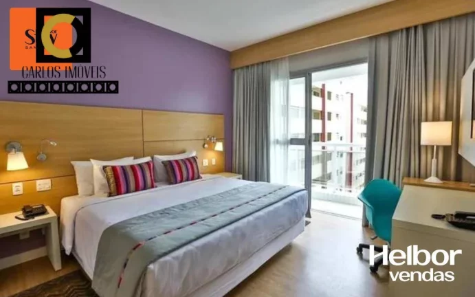 Apartamentos Stúdios 100% mobiliados, na praia, por apenas R$379.000-Santos