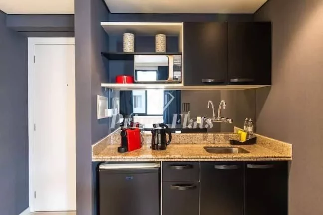 Imagem Flat disponível para locação no Mercure São Paulo Moema Times Square Hotel, com 29,40m², 1 dormitório e 1 vaga de garagem
