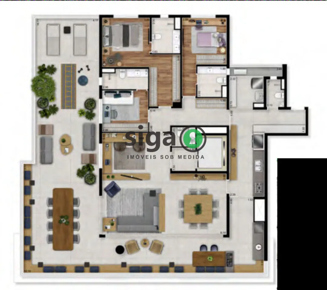 Imagem Cobertura Penthouse à venda na Chácara Klabin de 270m² com 3 suítes e 3 vagas - São Paulo