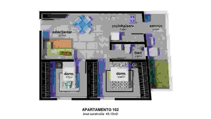 Imagem Apartamento com 2 Quartos à Venda, 45 m² em Ingleses Do Rio Vermelho - Florianópolis