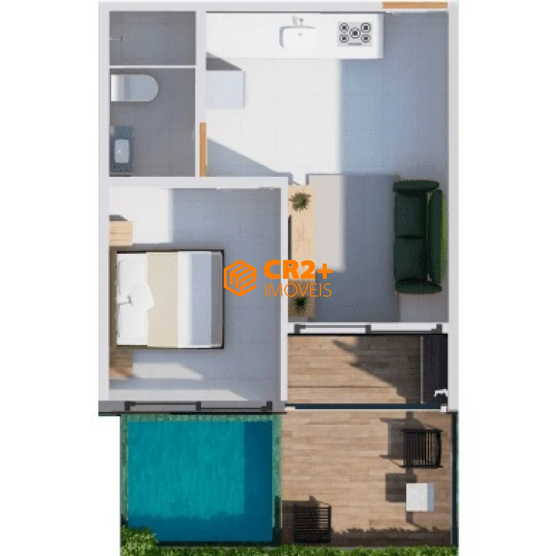 Imagem Flat a Venda de 37m² com 1 quarto em bairro Porto de Galinhas em Ipojuca