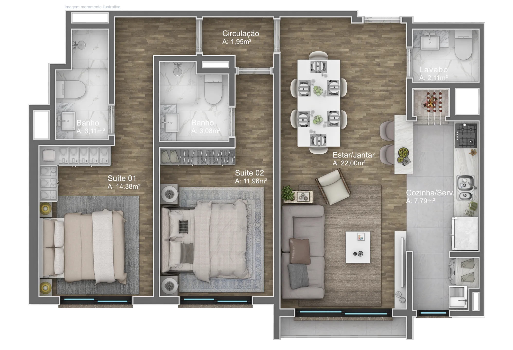 Imagem Apartamento à venda em Gramado, Av. Central, com 2 quartos, 87.6m2