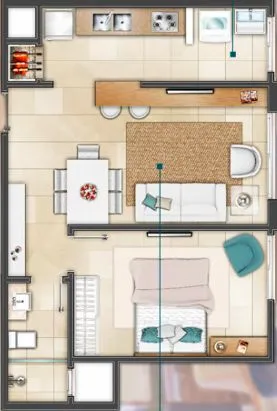 Imagem Apartamento à venda em Torres, Centro, com 1 quarto, 49.68m2