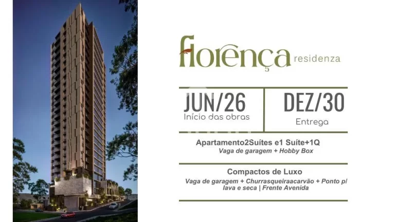 Imagem Apartamento no Edifício Florença Rezidence - Soles - Pré Lançamento - 2 quartos, 2 suítes e compactos de luxo - Balneário Piçarras