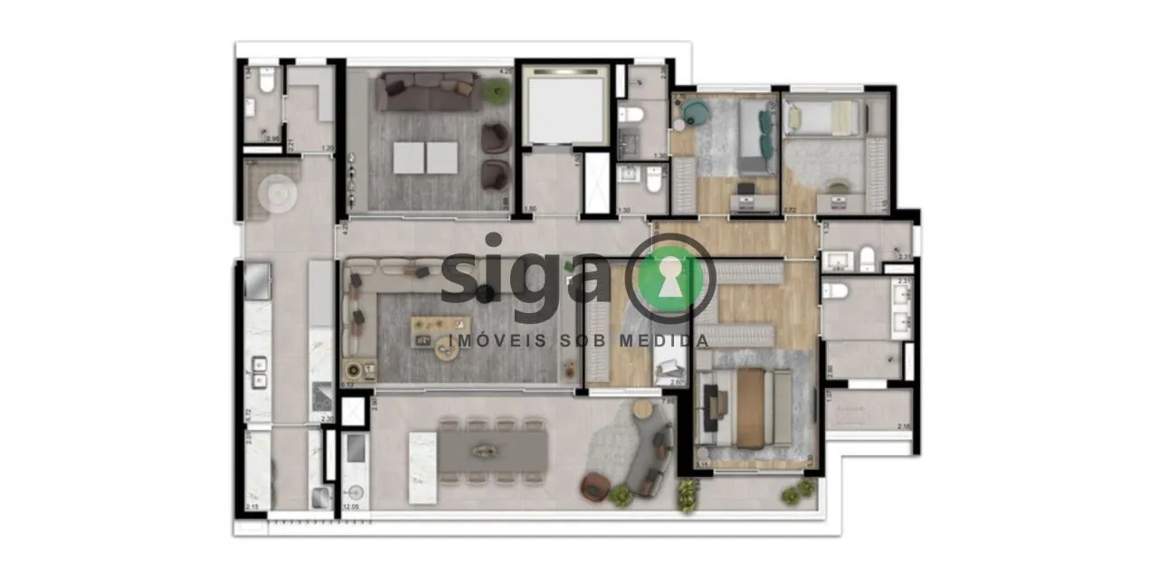 Imagem Apartamento para venda no Brooklin 04 dormitórios, São Paulo - SP