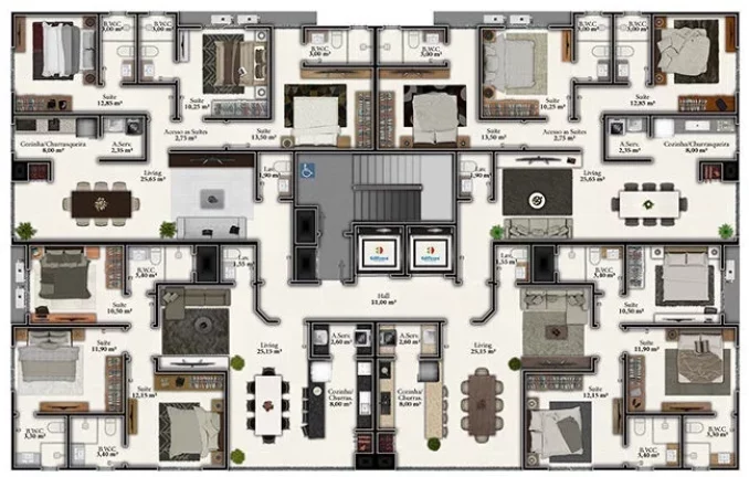 Imagem Giusta Residenza - Apartamento à venda no bairro Meia Praia - Itapema/SC