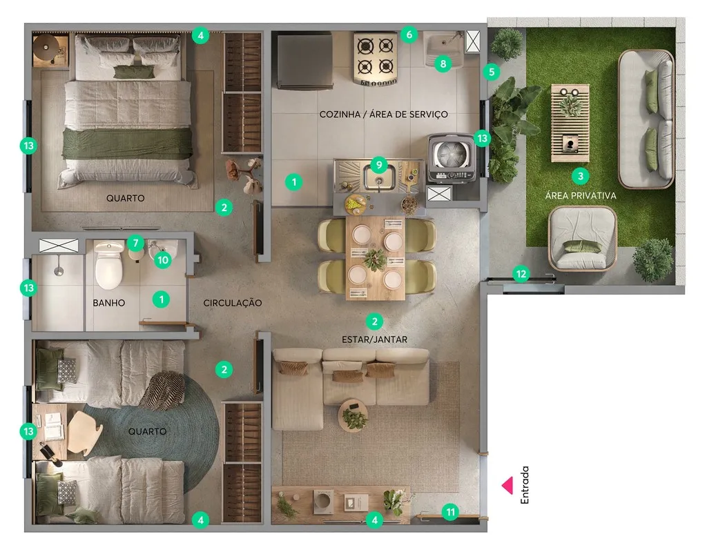 Imagem Apartamento à venda no Parque Santo Afonso, Vargem Grande Paulista/SP! 3 quartos, 1 banheiro, 1 vaga, 57m² no Condomínio Vistabela Residence!