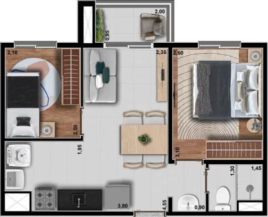 Imagem ÁTRIO SÃO PAULO - VITTA RESIDENCIAL - Studio de 38m², a 5 min da futura estação da Freguesia do Ó!