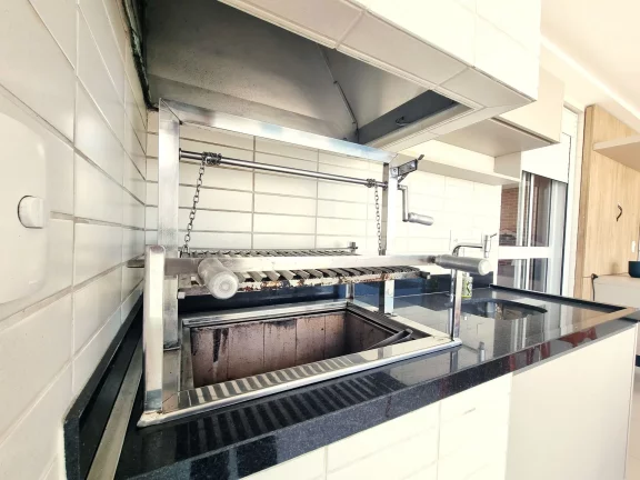 Imagem Apartamento em andar alto com 3 suítes e vista livre a venda no boqueirão em Santos